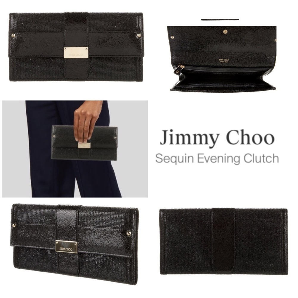 🌸 Jimmy Choo Glitter Reese Clutch